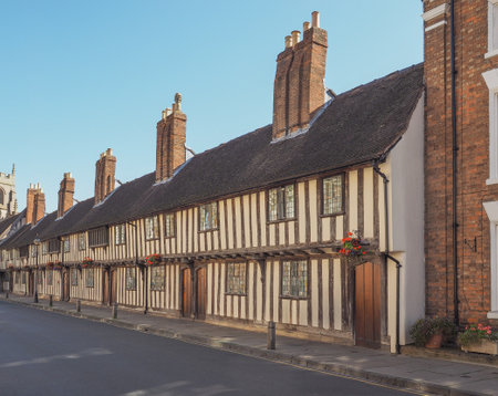 View of the city of Stratford Upon Avon, UKの写真素材