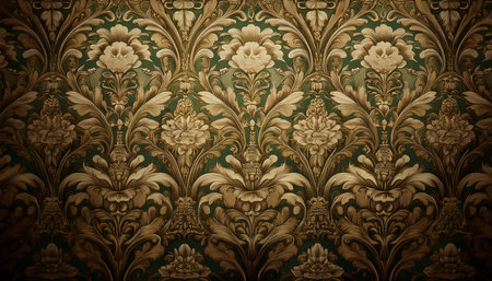 vintage victorian wallpaper background AI generated imageの素材
