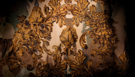 vintage victorian wallpaper background AI generated imageの素材