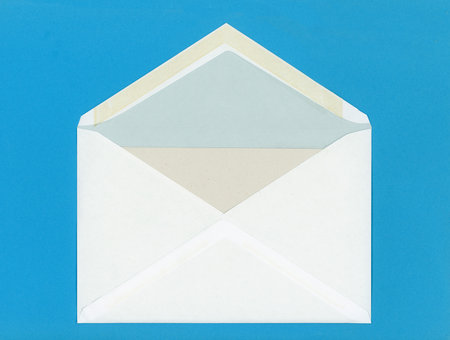 letter envelope over a light blue background