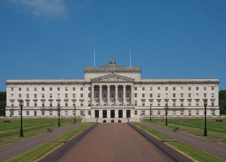 Parliament Buildings (aka as Stormont) in Belfast, UKの写真素材