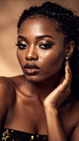 pretty young woman portrait AI generated imageの素材