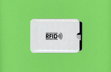 RFID protection blocking card sleeve faraday cageの写真素材