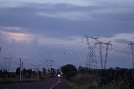 The power transmission network for developmentの写真素材