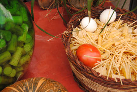 Different kinds of italian pasta の写真素材