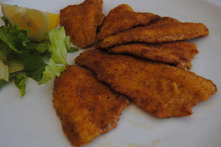  fillet of fried fish Persicoの写真素材