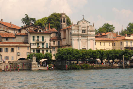 lake major in island of Italyの写真素材