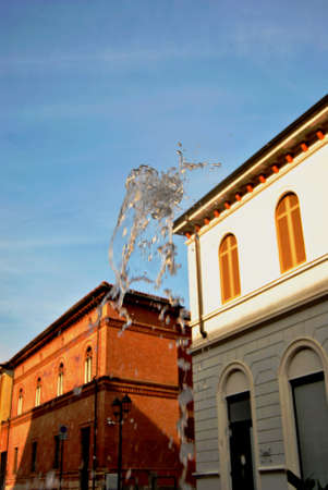 Fountains in the city Arona, Italyの写真素材