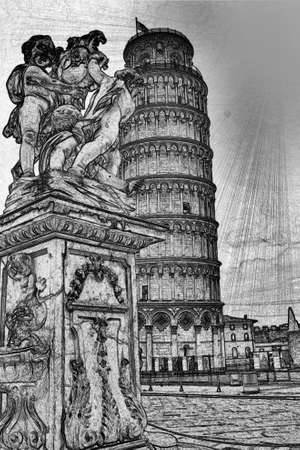 Tower of Pisaの写真素材