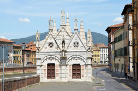 Church Santa Maria de la Spina Pisa,Tuscany Italyの写真素材