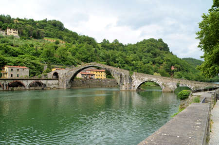 The Devil Bridge - bridge of the Madeleineの写真素材