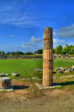 Ancient Greek columns and ruinsの写真素材