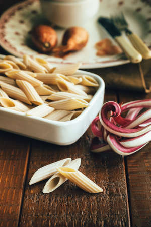 uncooked pasta