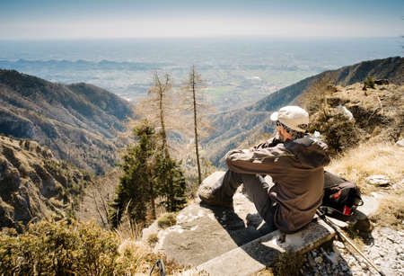 mountaineer in relaxの写真素材