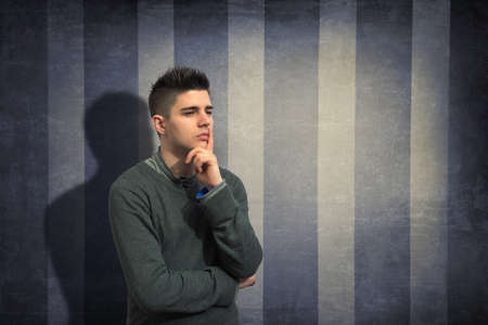 Portrait of young hipsterの写真素材