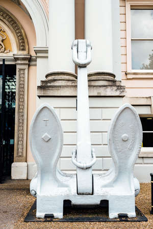 London, United Kingdom - May 24, 2017 : Anchor navy at the entrance to the National Maritime Museum in Greenwichのeditorial素材