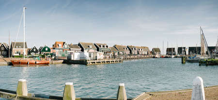 Marken, Netherlands - May 14, 2019: Marken marina on a sunny dayのeditorial素材