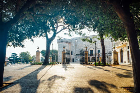 View from the municipal garden of Villa Garibaldi del Castello and Piazza della Concordia in...