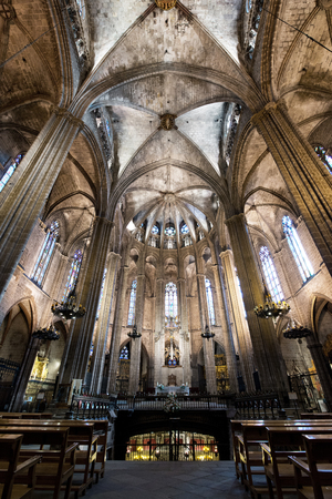Cathedral altar of barcelonaのeditorial素材
