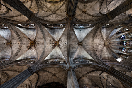 Roof cathedral of barcelona detailのeditorial素材