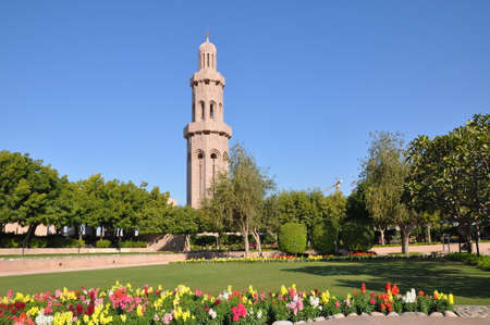 Flowers in garden inside Grand Mosque, Omanの写真素材