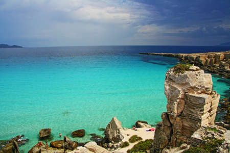 the wonderful beach island.Sicily in Favignana, Italyの写真素材