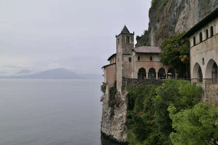 Monastery Lake. Santa Caterina del Sassoのeditorial素材