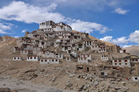 Chemdey gompa, Buddhist monastery in Ladakhの写真素材