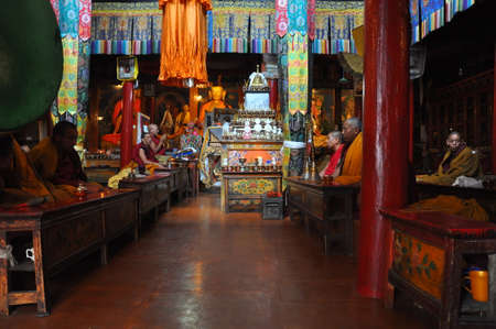 Interior of Likir monasteryのeditorial素材