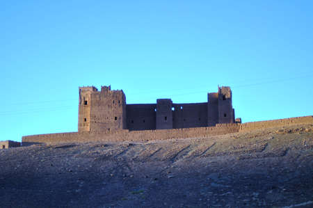 Moroccan Kasbah, Atlas Mountains, Africaの写真素材