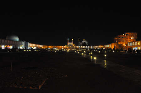 Night view of Esfahan square, Iranの写真素材
