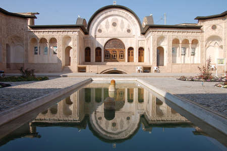 Courtyard of the Tabatabaei House, a historic house in Kashan, Iranのeditorial素材