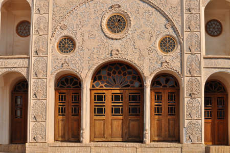 Courtyard of the Tabatabaei House, a historic house in Kashan, Iranのeditorial素材