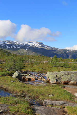 The way to Trolltunga, Norwayの写真素材