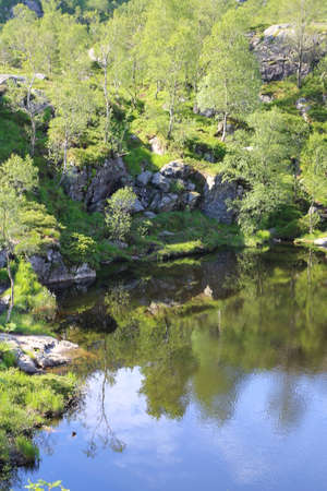 Beautiful Norway scenery near Pulpit Rock (Preikestolen)の写真素材
