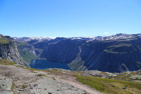The way to Trolltunga, Norwayの写真素材