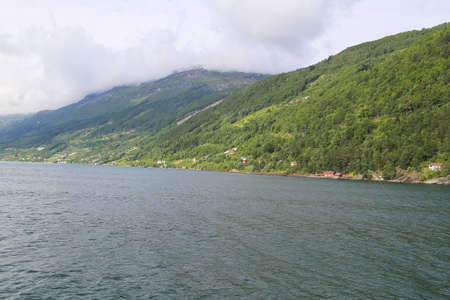 Hardangerfjord in south western Norway in the summerの写真素材