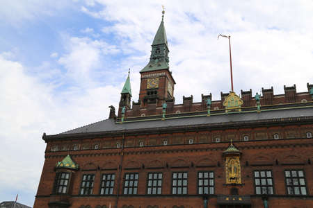 Details of Copenhagen City Hall in Denmarkの写真素材
