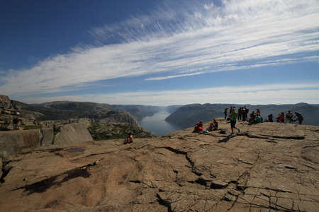 Beautiful Norway scenery near Pulpit Rock (Preikestolen)の写真素材