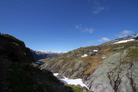 The way to Trolltunga, Norwayの写真素材