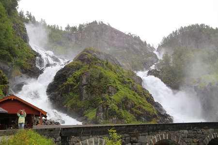 Waterfalls in Norwayの写真素材