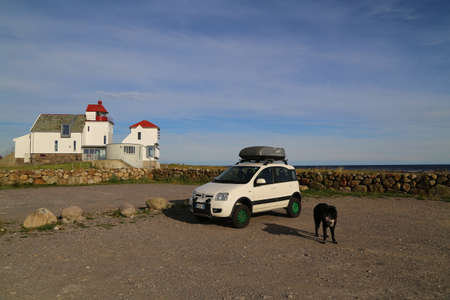 Fiat Panda 4x4 on the North sea coastのeditorial素材