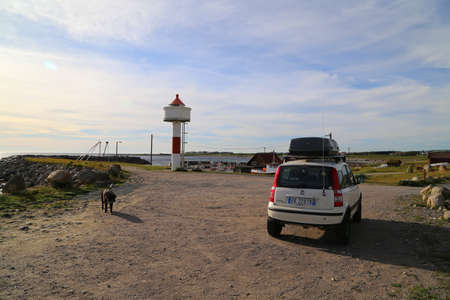 Fiat Panda 4x4 on the North sea coastのeditorial素材