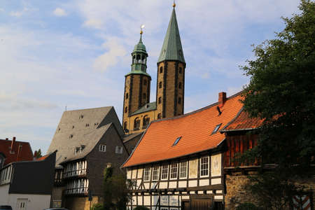 Street in the Old town of Goslar, Lower Saxony, Germanyのeditorial素材