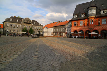 Street in the Old town of Goslar, Lower Saxony, Germanyのeditorial素材