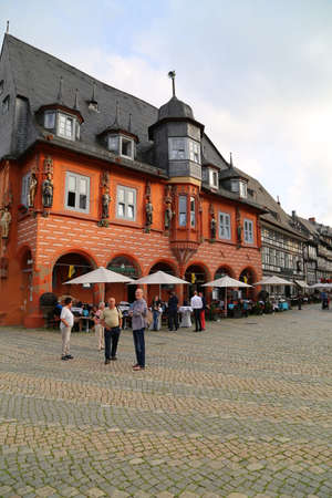 Street in the Old town of Goslar, Lower Saxony, Germanyのeditorial素材
