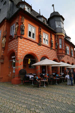 Street in the Old town of Goslar, Lower Saxony, Germanyのeditorial素材