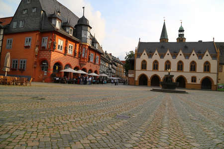 Street in the Old town of Goslar, Lower Saxony, Germanyのeditorial素材