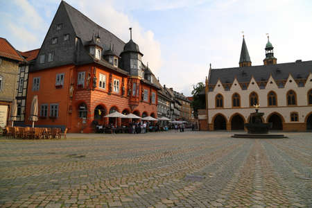 Street in the Old town of Goslar, Lower Saxony, Germanyのeditorial素材