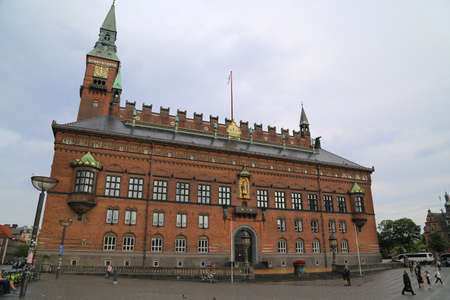 Details of Copenhagen City Hall in Denmarkのeditorial素材